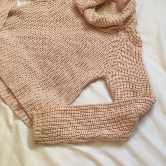 Baby light pink turtleneck knit long sleeve sweate - Picture 7 of 8